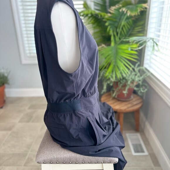 Athleta Black Brooklyn Utility Wide Leg Jumpsuit Sz 14 READ DESCRIPTION - Picture 6 of 16